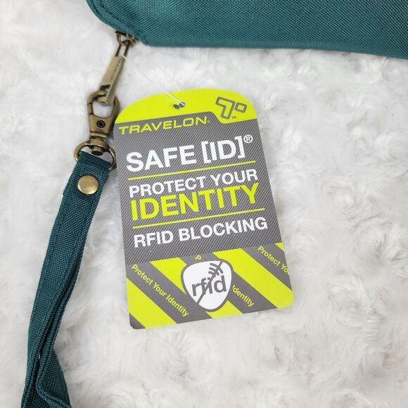 Travelon Safe ID RFID Blocking Wallet Teal - Picture 7 of 8